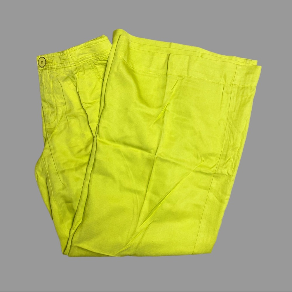 2 Nwt Anthro Pants Trousers Wide Leg Bright Low Rise Patch Pockets
